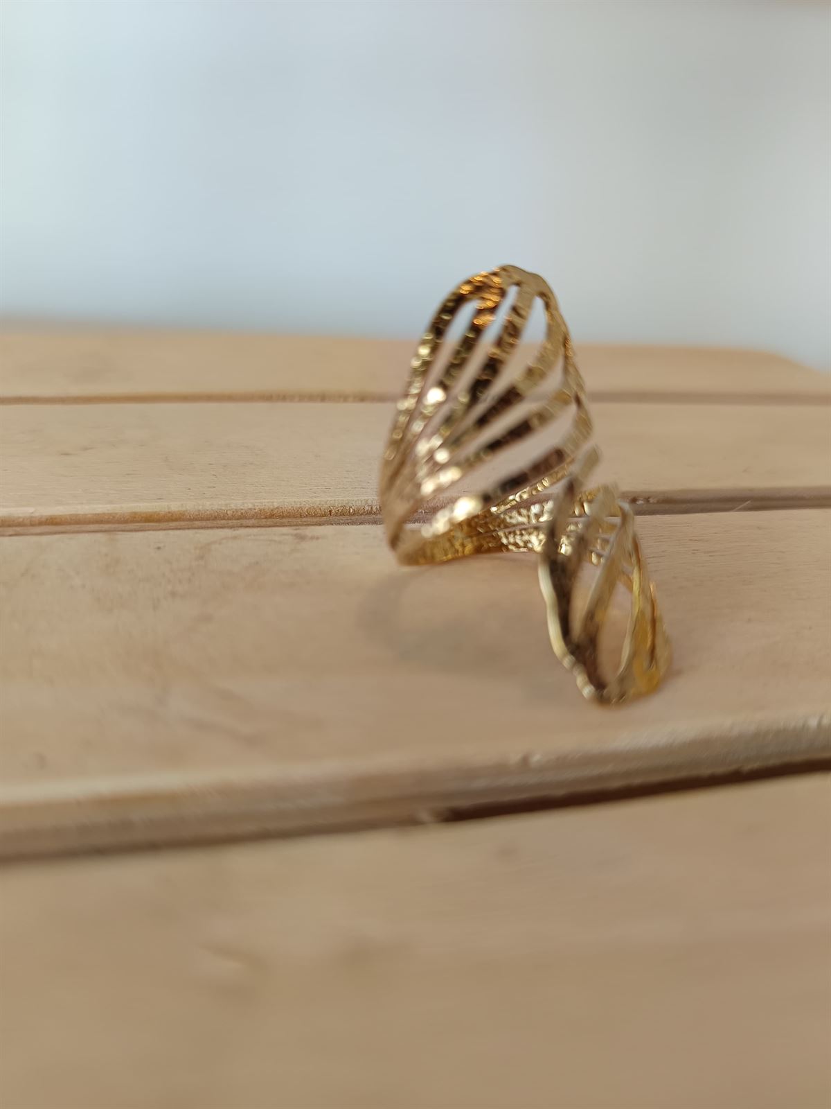 ANILLO ACERO DORADO - Imagen 1