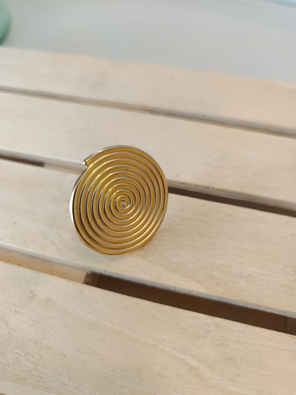 ANILLO ACERO DORADO - Imagen 1
