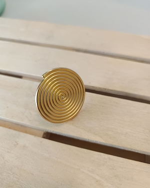 ANILLO ACERO DORADO - Imagen 1