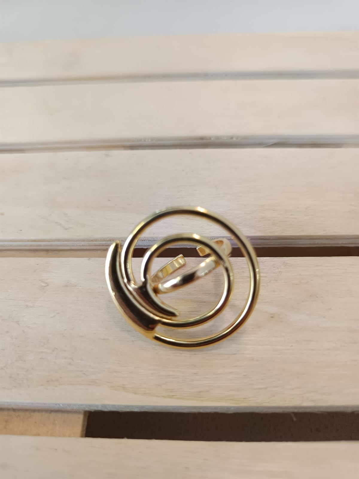 ANILLO ACERO DORADO - Imagen 1