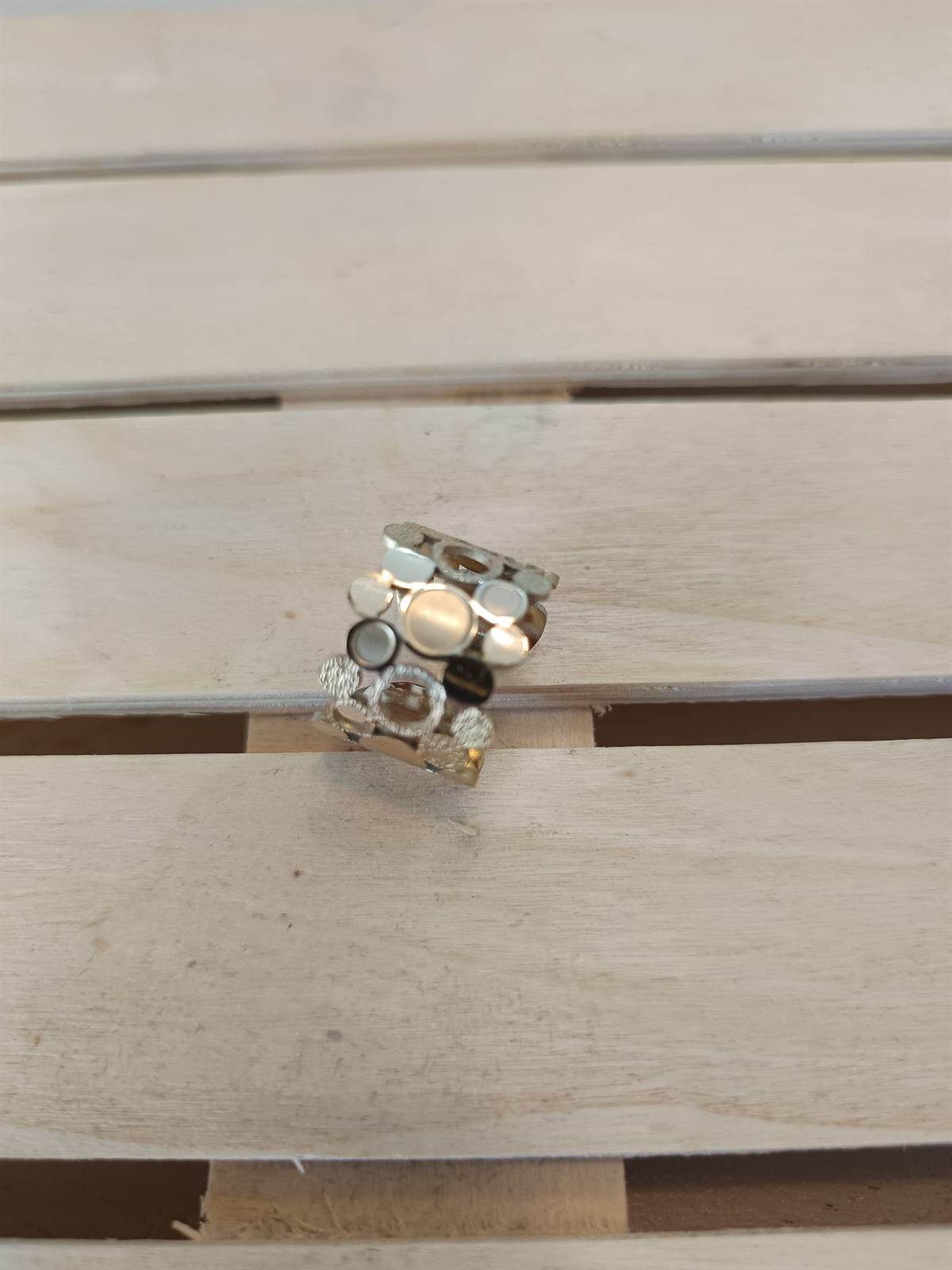 ANILLO ACERO DORADO - Imagen 1