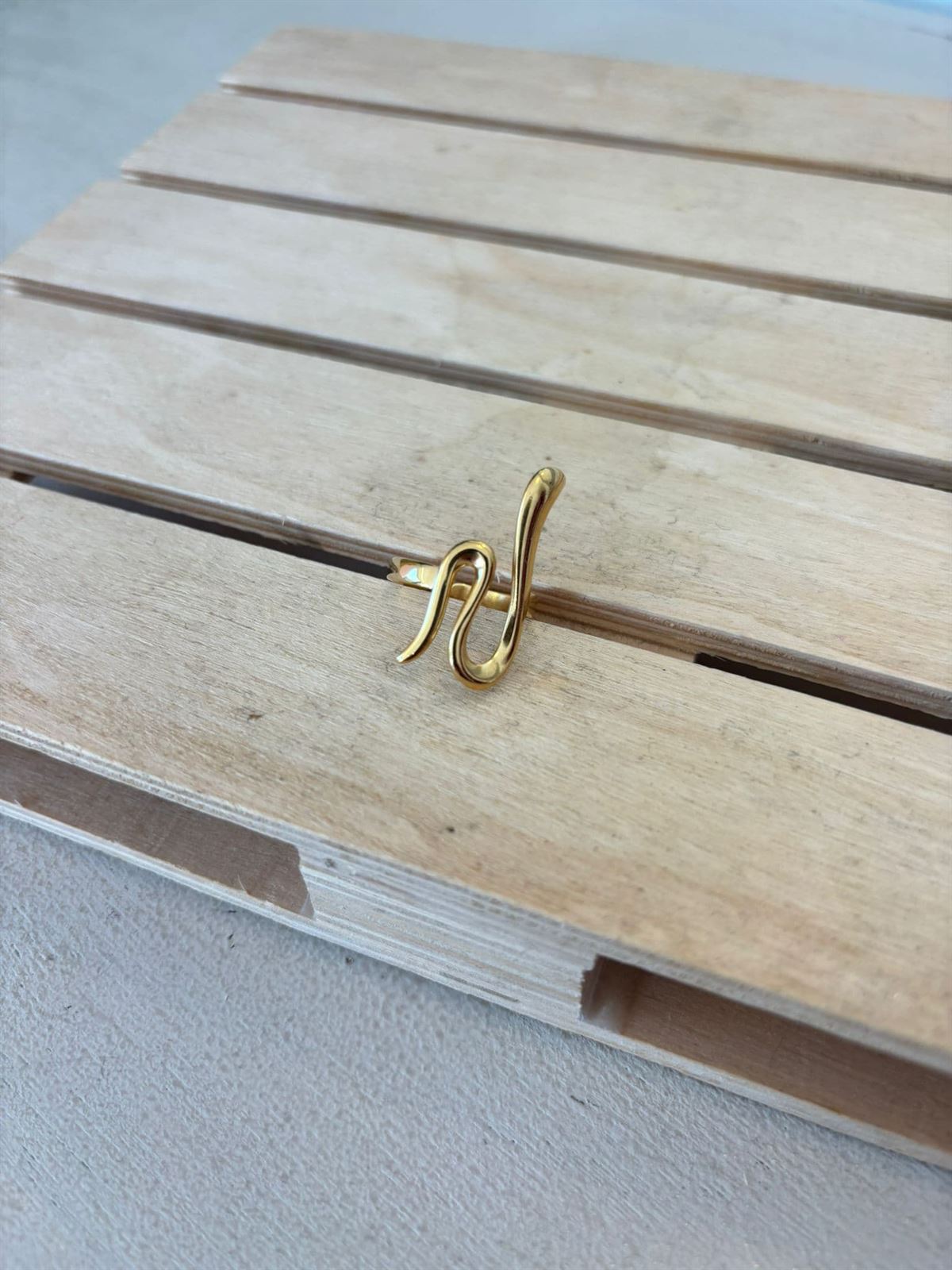 ANILLO ACERO DORADO - Imagen 1