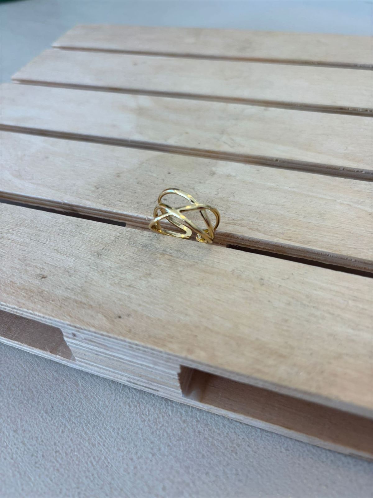 ANILLO ACERO DORADO - Imagen 1