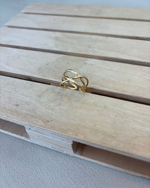 ANILLO ACERO DORADO - Imagen 1