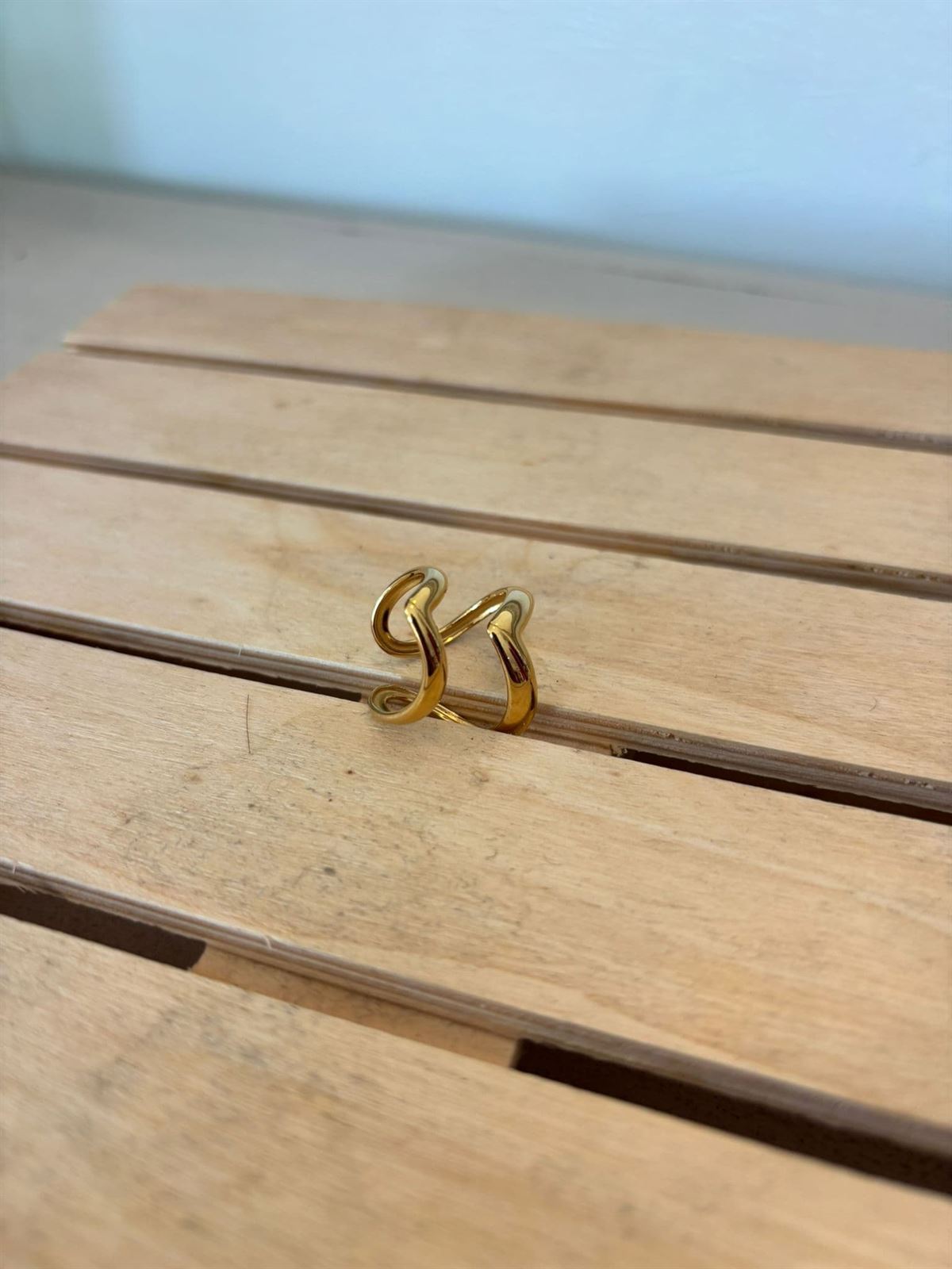 ANILLO ACERO DORADO - Imagen 1