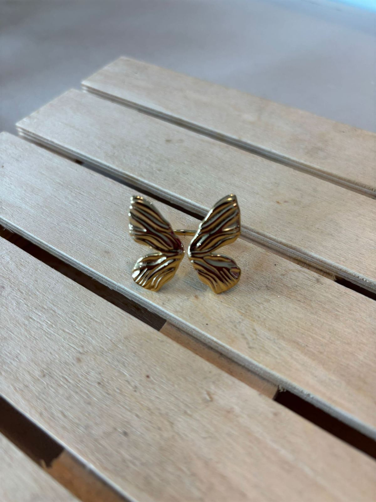 ANILLO ACERO MARIPOSA - Imagen 1