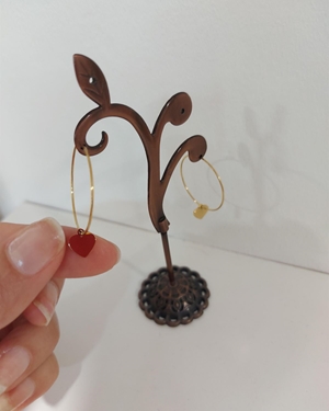 ARO ACERO DORADO CORAZON - Imagen 1