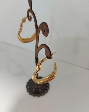 ARO CORAZON ACERO DORADO - Imagen 1