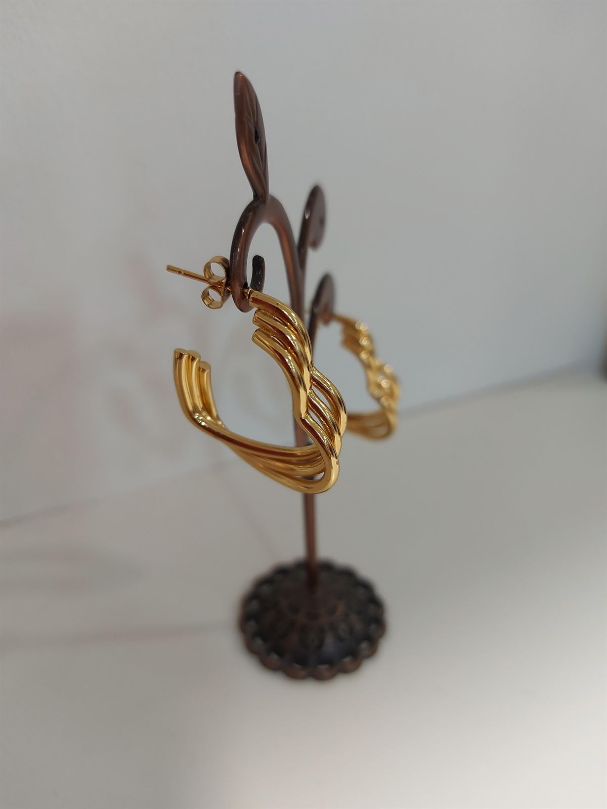 ARO CORAZON ACERO DORADO - Imagen 2