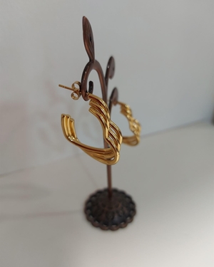 ARO CORAZON ACERO DORADO - Imagen 2