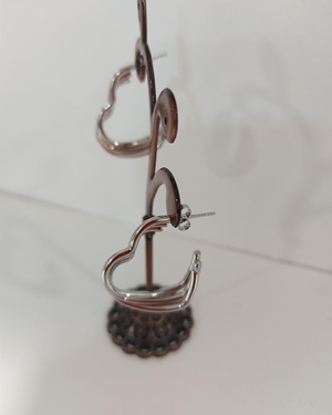 ARO CORAZÓN ACERO PLATEADO - Imagen 2