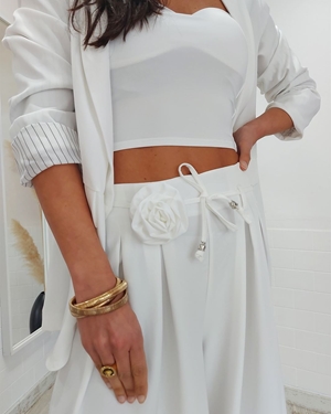 BLAZER BLANCA FORRO RAYAS - Imagen 2