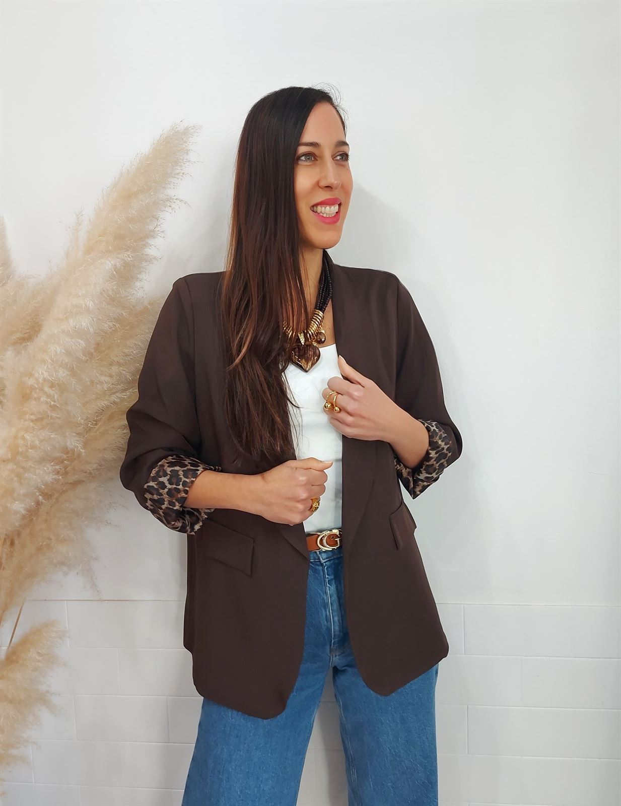 BLAZER FORRO LEOPARDO CHOCOLATE - Imagen 3