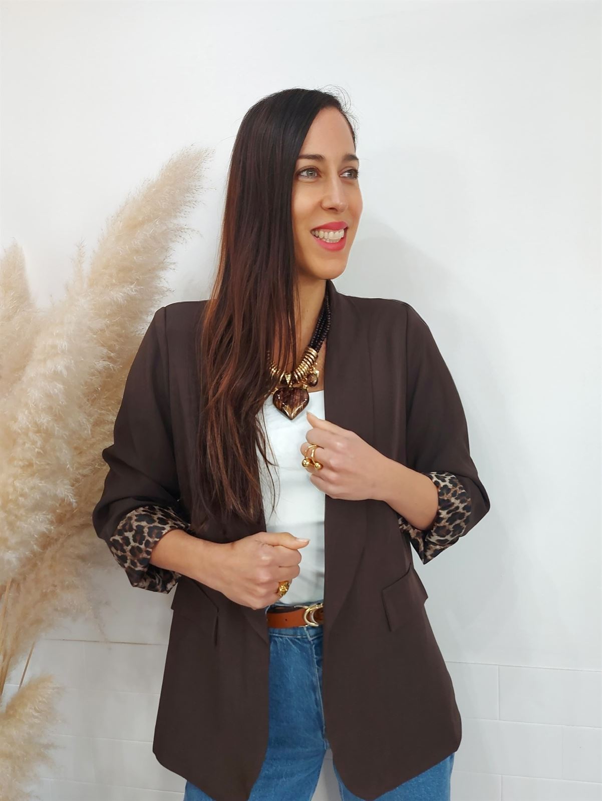 BLAZER FORRO LEOPARDO CHOCOLATE - Imagen 4