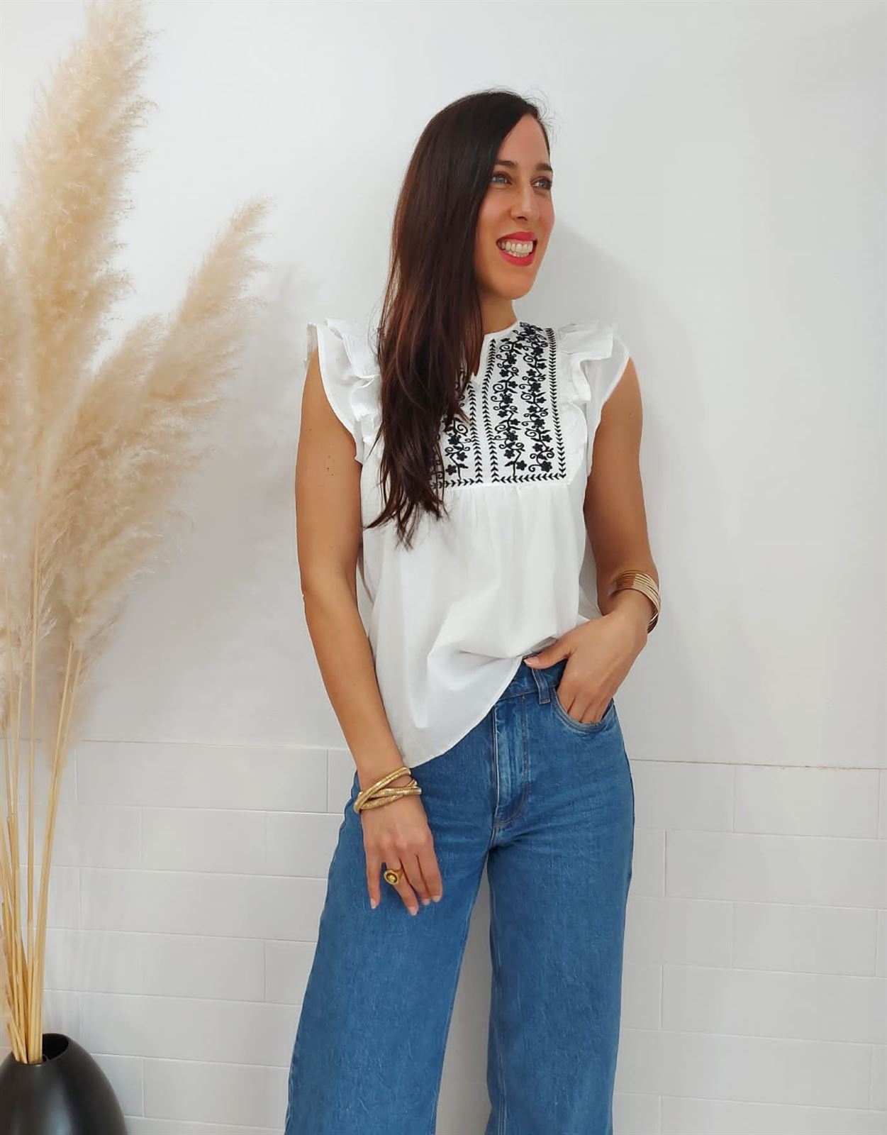 BLUSA BORDADO NEGRO - Imagen 3