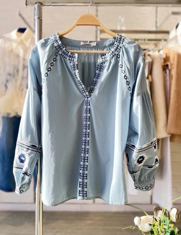 BLUSA ETNIC BLUE - Imagen 1