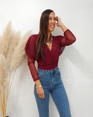 BODY TUL BURDEOS - Imagen 2