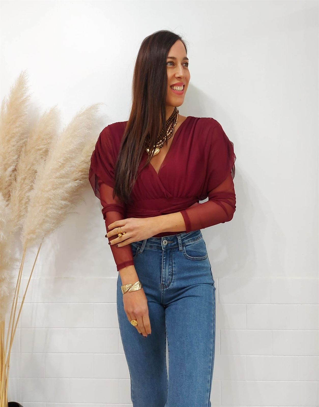 BODY TUL BURDEOS - Imagen 3