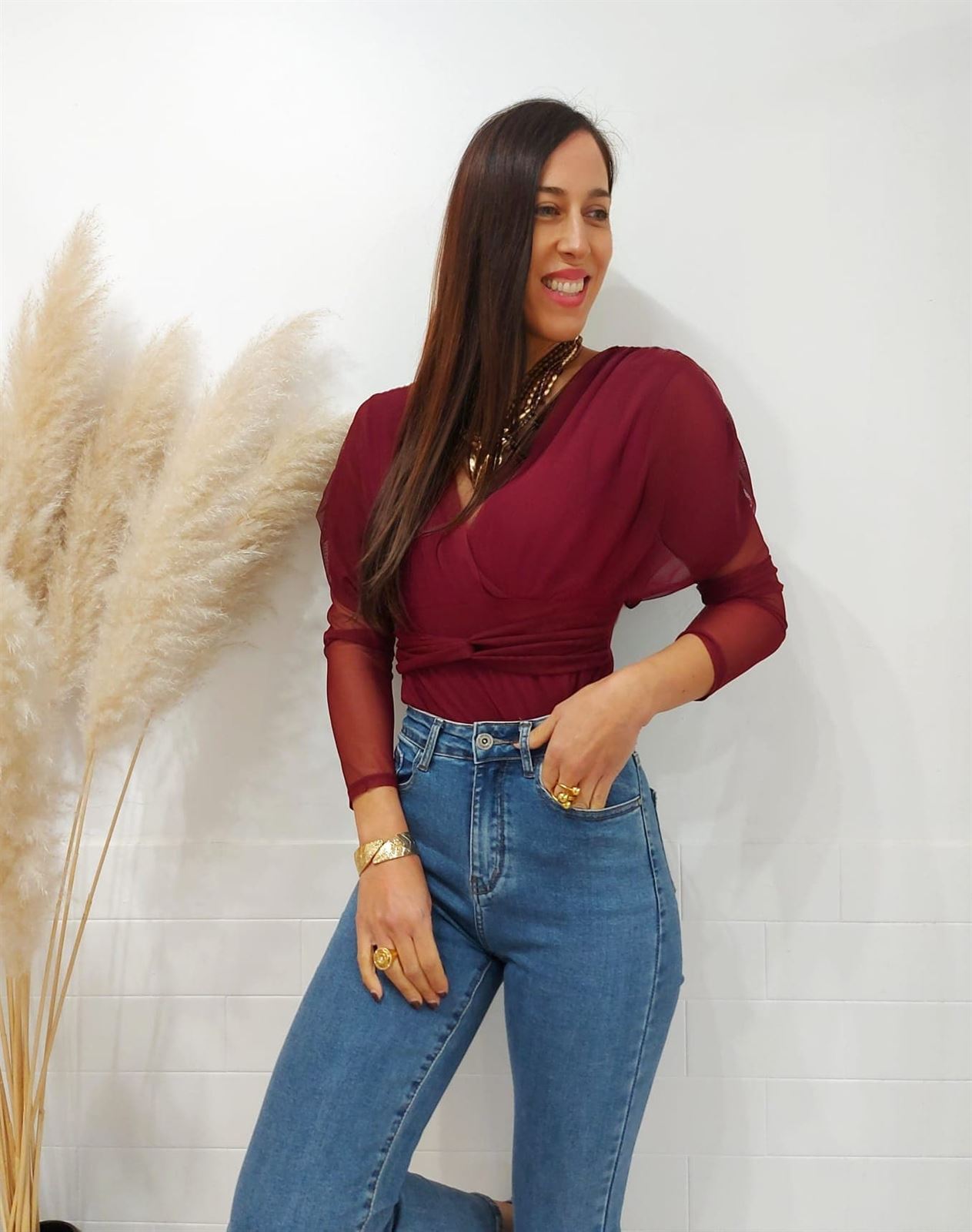 BODY TUL BURDEOS - Imagen 4