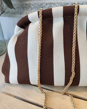 BOLSO RAYAS CHOCOLATE - Imagen 2
