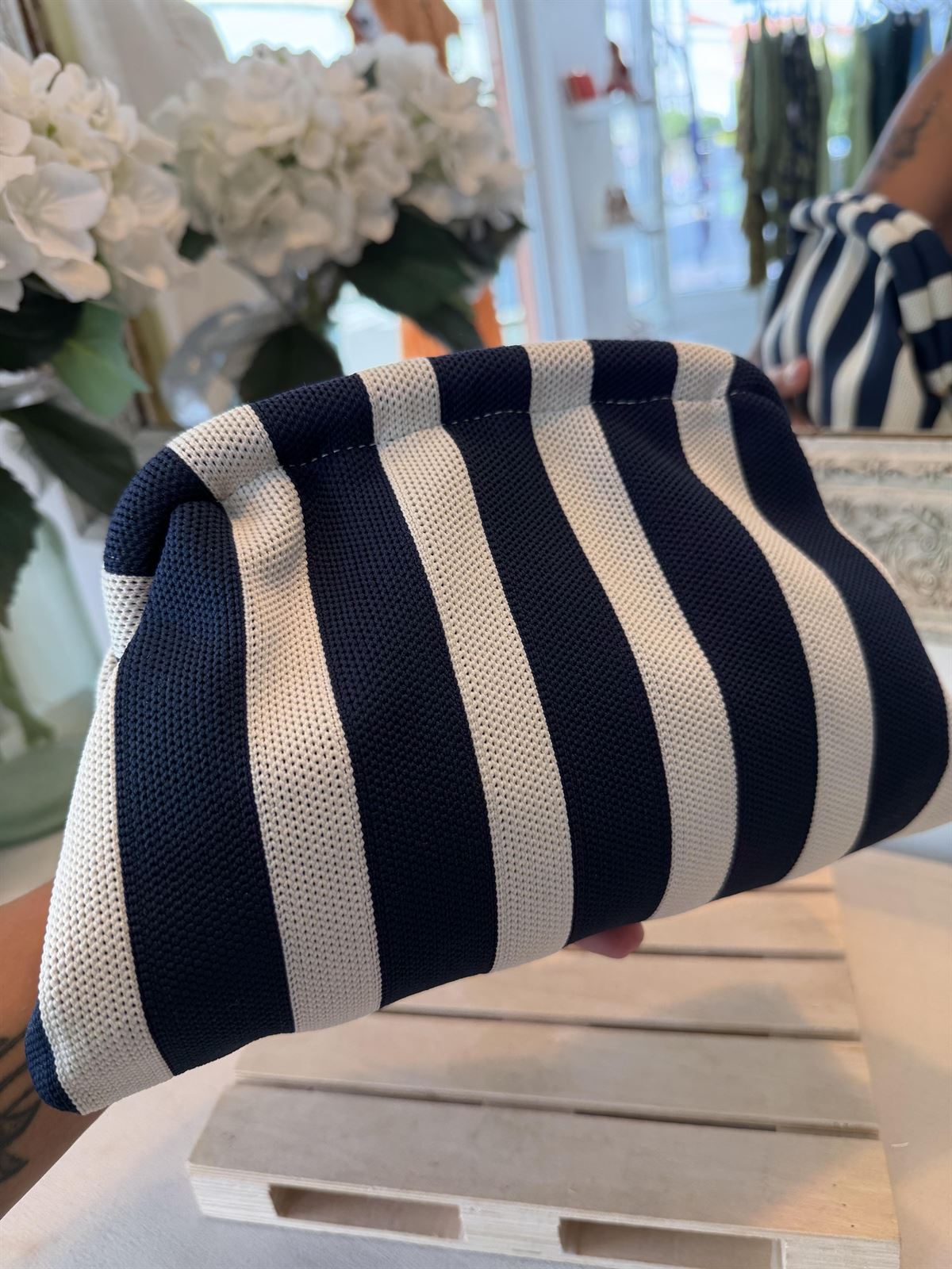 BOLSO RAYAS MARINO - Imagen 1