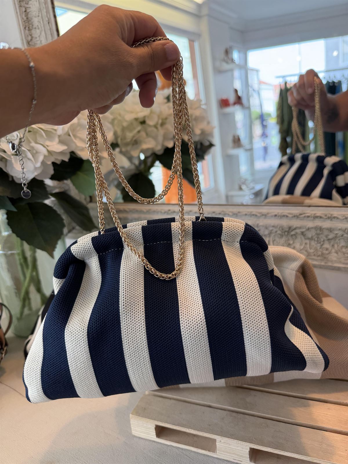 BOLSO RAYAS MARINO - Imagen 2