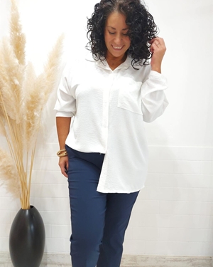 CAMISA BLANCA OVERSIZE - Imagen 1