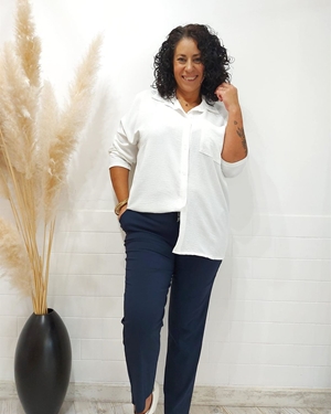 CAMISA BLANCA OVERSIZE - Imagen 2