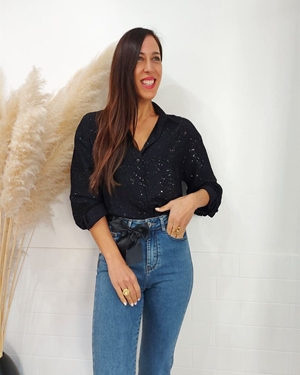 CAMISA BRILLI NEGRO - Imagen 1