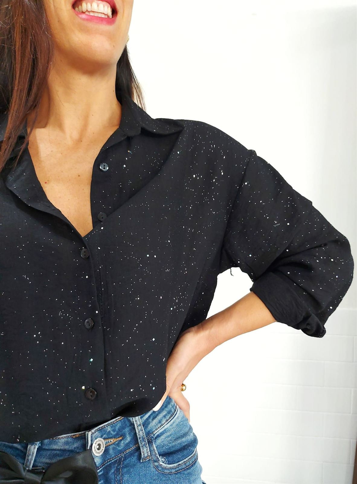 CAMISA BRILLI NEGRO - Imagen 2