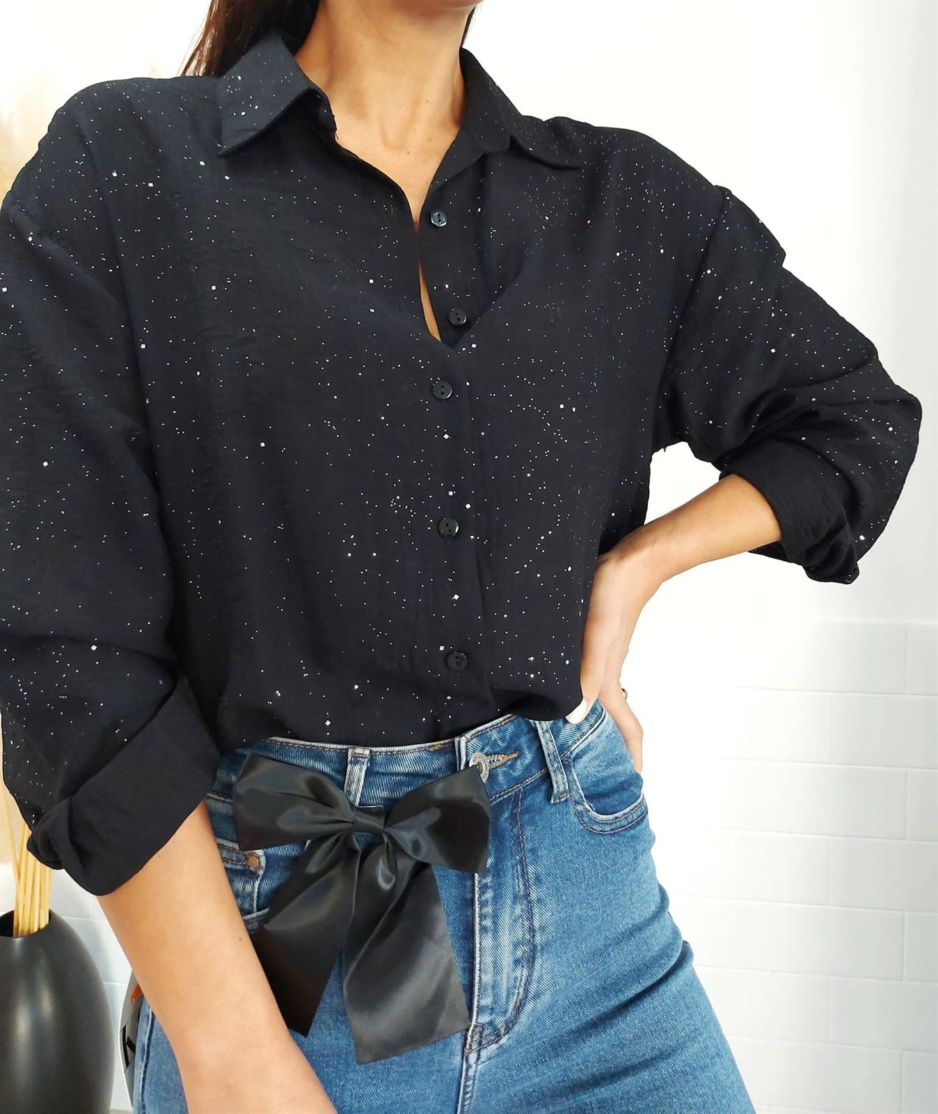 CAMISA BRILLI NEGRO - Imagen 4