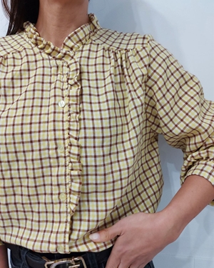 CAMISA CUADROS AMARILLO - Imagen 2