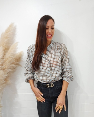 CAMISA CUADROS CELESTE - Imagen 2