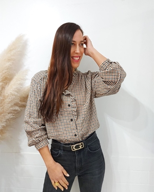 CAMISA CUADROS CHOCOLATE - Imagen 1