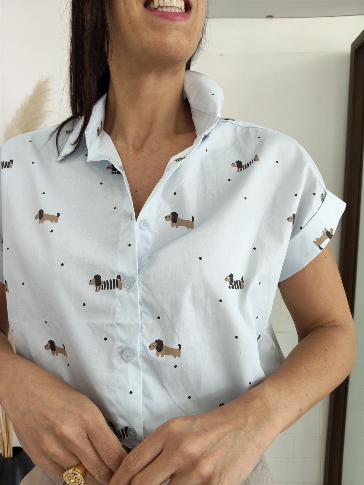 CAMISA DOGGY CELESTE - Imagen 2