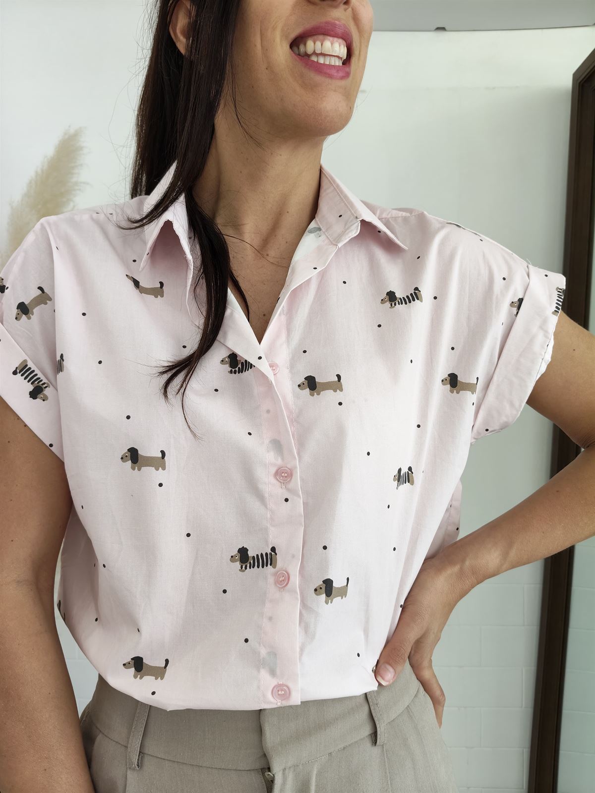 CAMISA DOGGY ROSA - Imagen 2