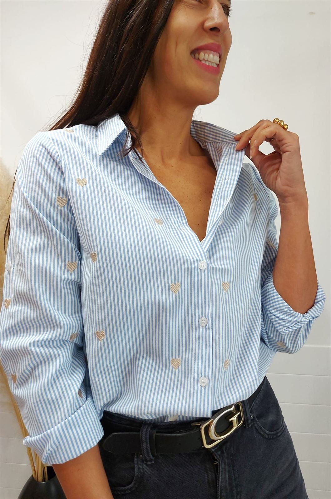 CAMISA RAYAS CORAZON - Imagen 4