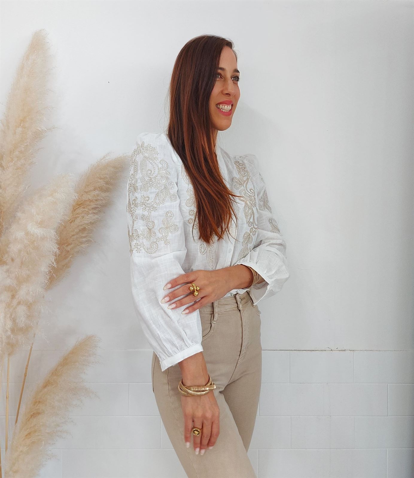 CAMISA VEGA BEIGE - Imagen 1