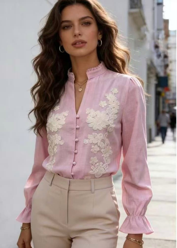 CAMISA VIENA ROSA - Imagen 1