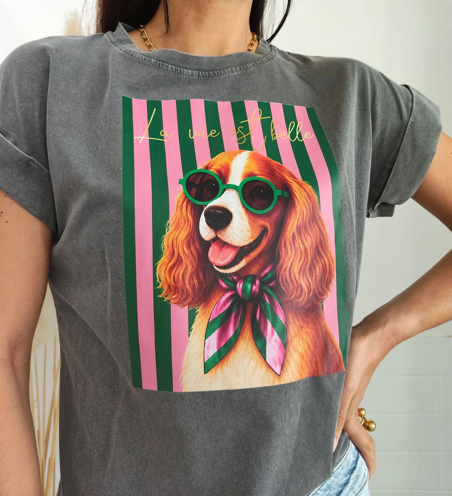 CAMISETA DOGGY VERDE - Imagen 1