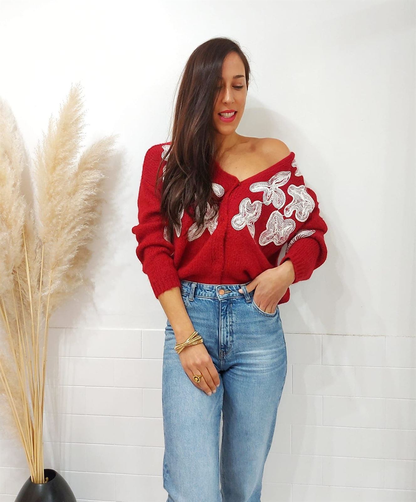 CARDIGAN KAROL GRANATE - Imagen 5