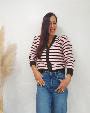 CHAQUETA LARA RAYAS ROSA - Imagen 1