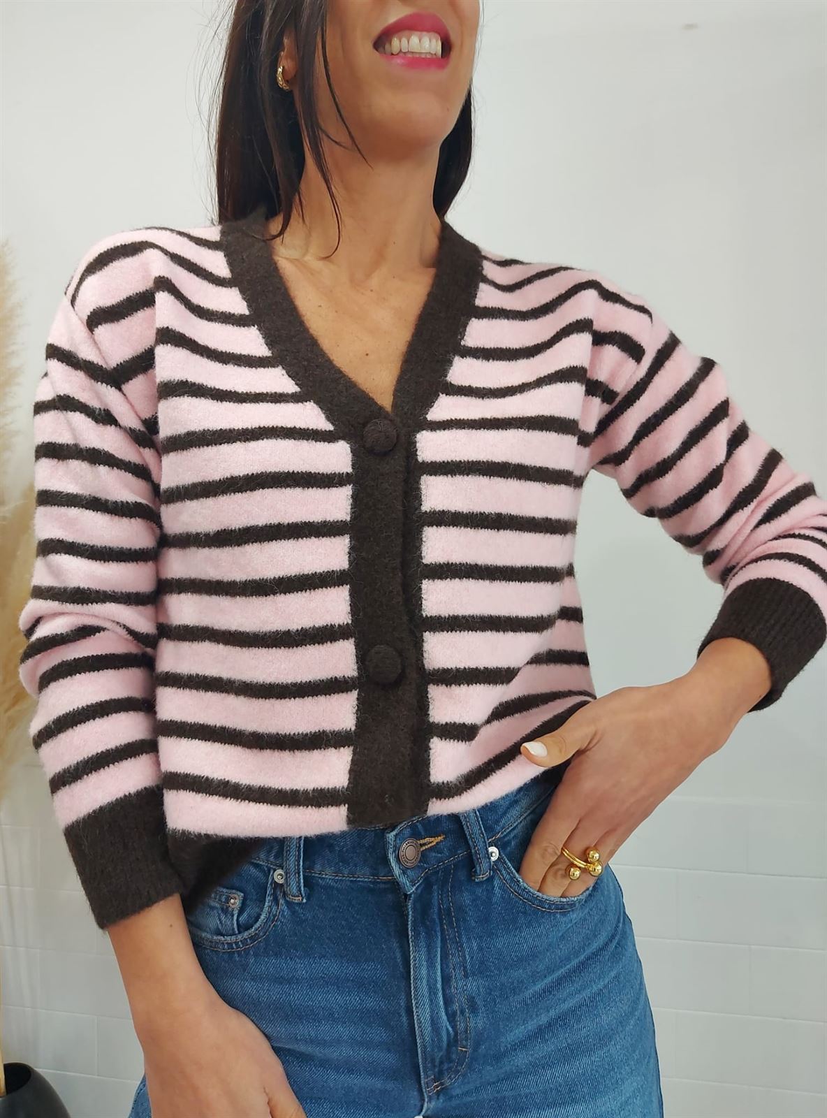 CHAQUETA LARA RAYAS ROSA - Imagen 2