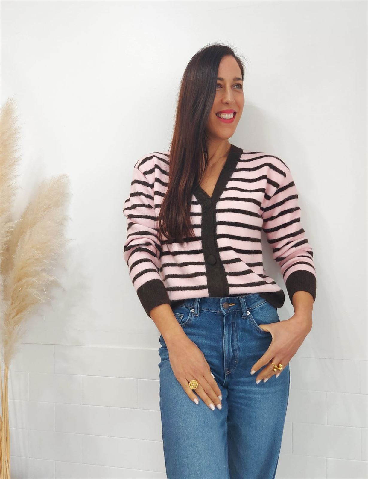 CHAQUETA LARA RAYAS ROSA - Imagen 3