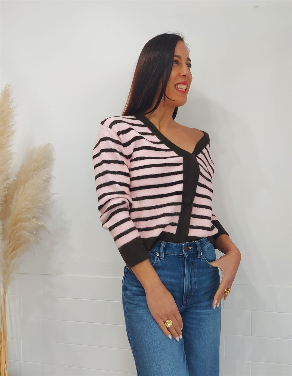 CHAQUETA LARA RAYAS ROSA - Imagen 5