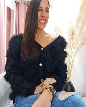 CHAQUETA PEARL NEGRA - Imagen 1