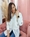 CHAQUETA PUNTO FLORES BLANCA - Imagen 1