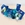 CINTURON FLORES ELASTICO AZUL - Imagen 1