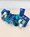 CINTURON FLORES ELASTICO AZUL - Imagen 1