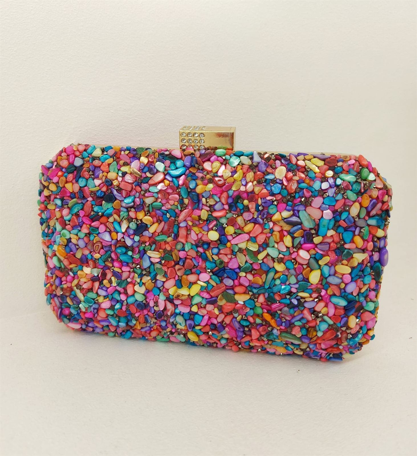 CLUTCH PIEDRAS FUCSIA - Imagen 1